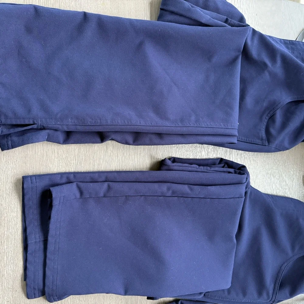 Figs Navy Blue Scrub Pants with Gray Ties - Picture 3 of 7